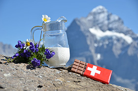 Schweizer Schokolade und Alpenmilch © HappyAlex (Fotolia.com)